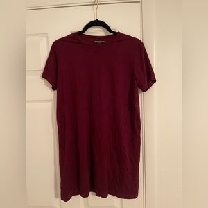Brandy Melville Garnet Shirt Dress in Suede Material